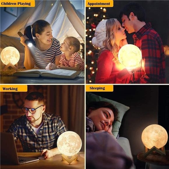Easter Gifts for Teens Girls Boys Kids Adults, Moon Lamp for Adults Kids 2023 - Picture 6 of 6